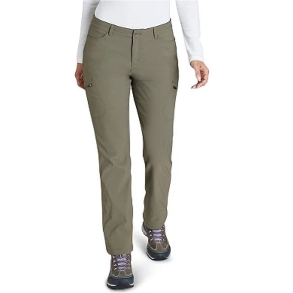 Eddie Bauer Women’s Rainier Fleece-Lined Straight Leg Pants Size 14 Outdoors - Picture 1 of 10